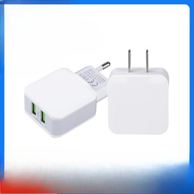 Dual Port USB5V2.4A Power Adapter Type Mobile Phone Fast Charging European and American Specification Multi-interface Charger Head
