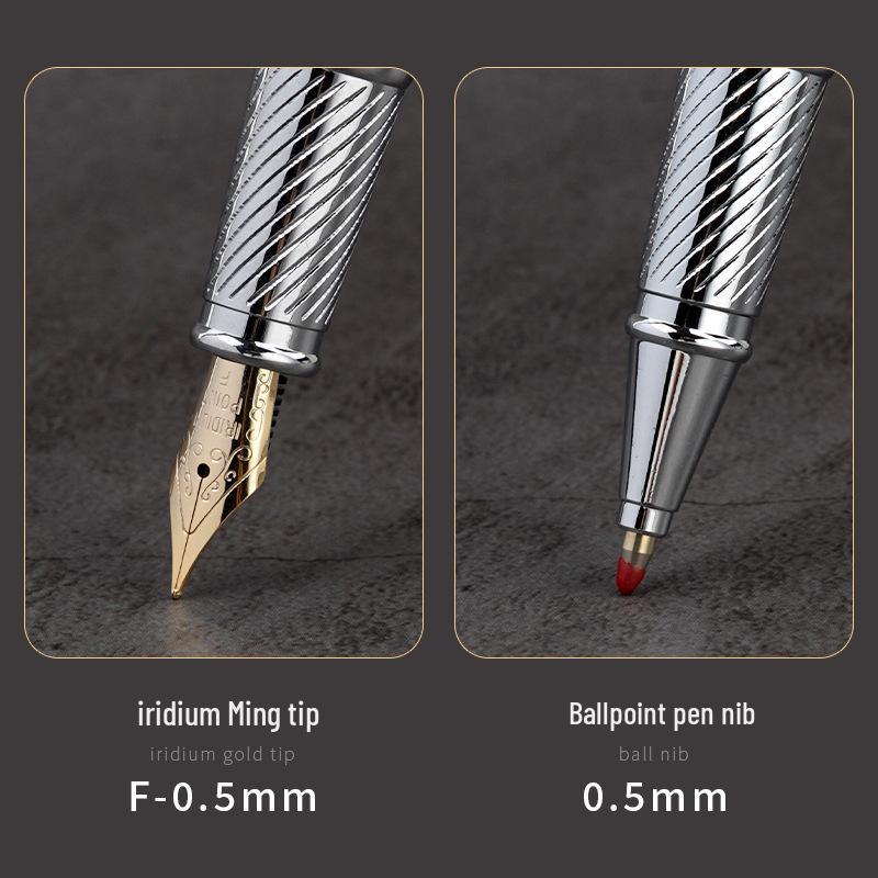 Solid Wood Fountain Pen with Gift Box and Ink Sac, Custom Logo Option Available