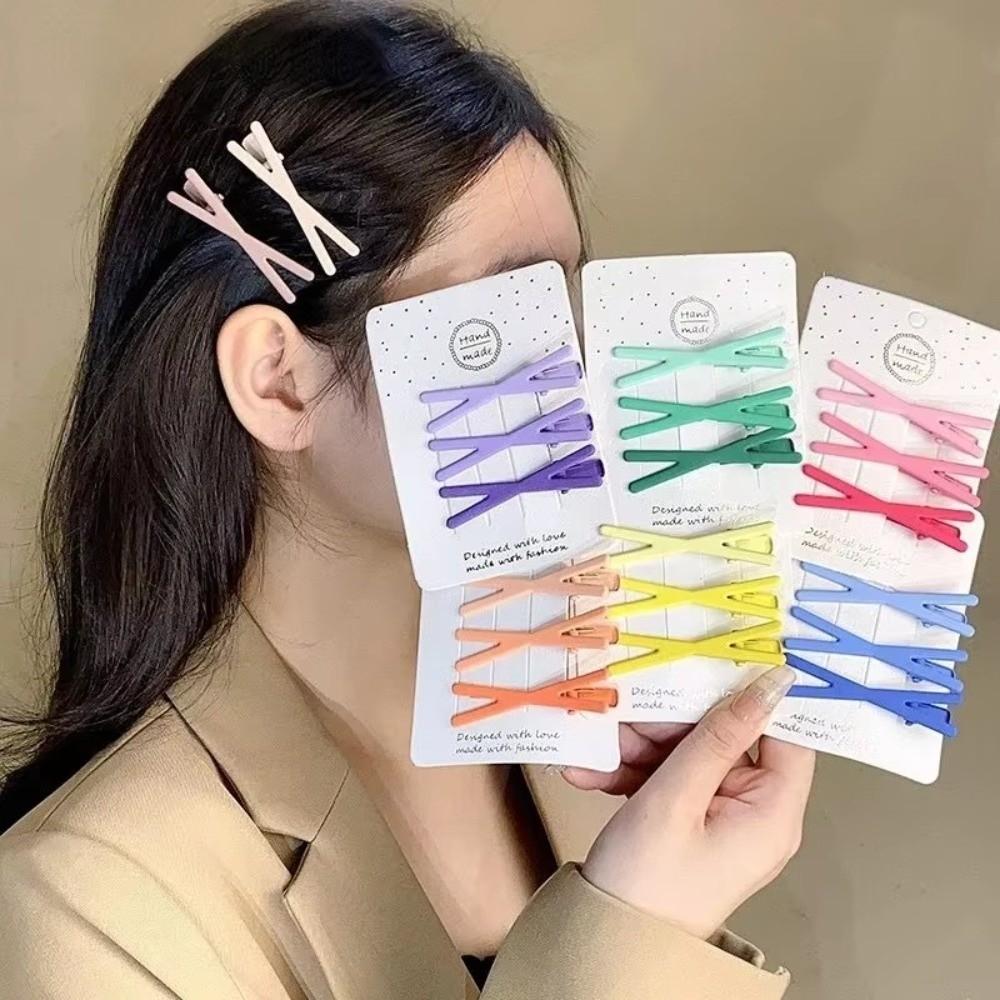 3Pc/Set Gradient Color Hair Clips Geometry Bang Clip Sweet Hair Accessories  Hair Styling