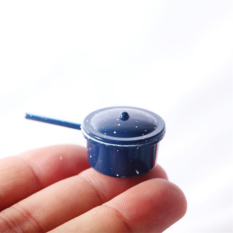 1/12 Miniature Pots Cooking Pot Set of 4 Dollhouse Kitchen Cookware Accessories