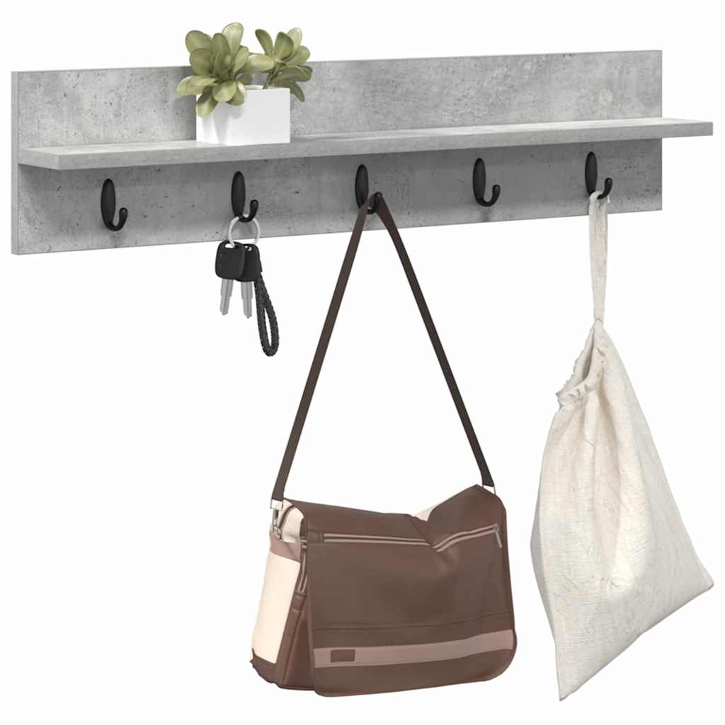 Wall Mounted Nightstand Wall Bracket Concrete Gray