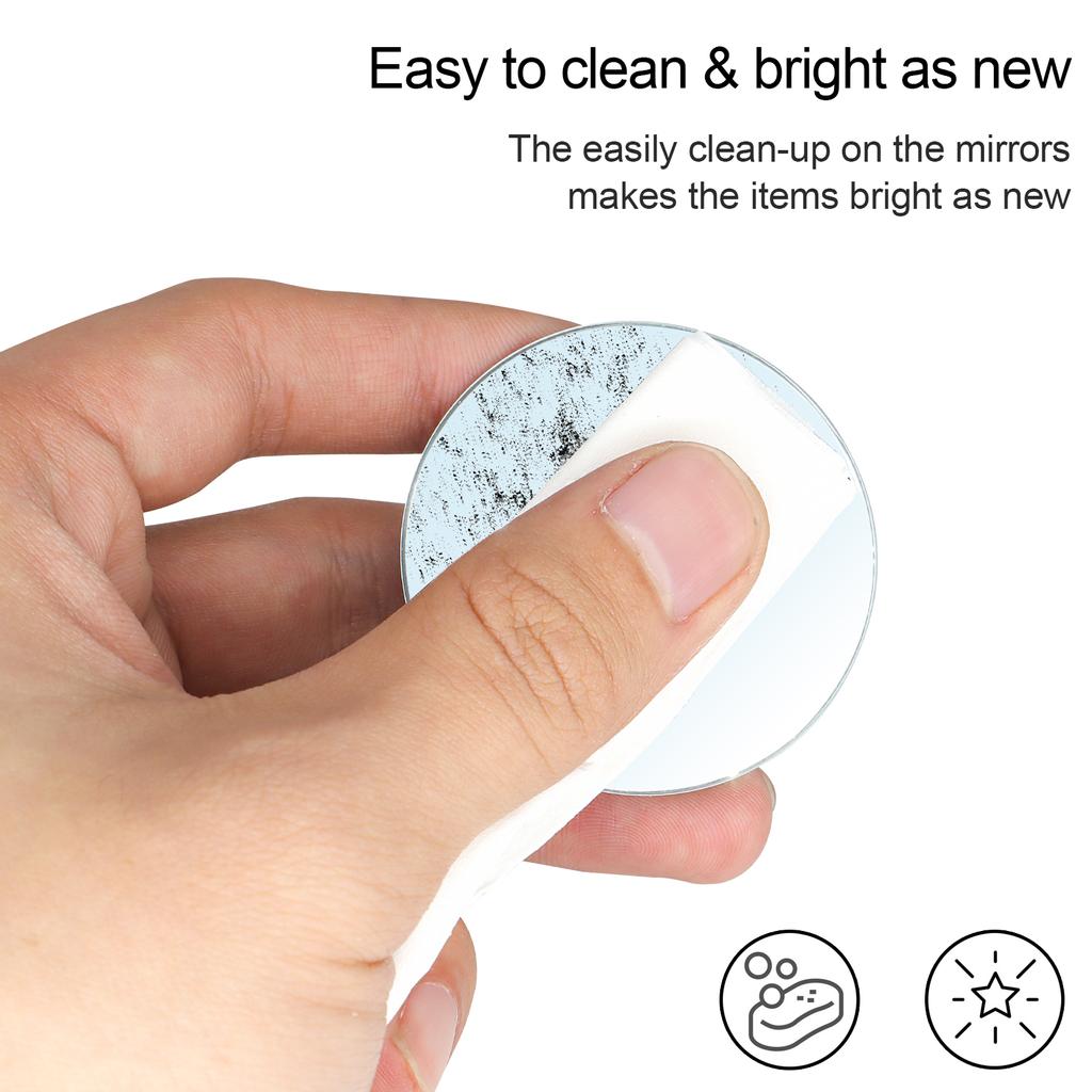 2 Stück Auto Toter Winkel Spiegel Rückspiegel 360 Einstellbarer Winkel Weitwinkelspiegel Konvex Toter Winkel Spiegel Seite Rückspiegel Klein Rund Glas Styling