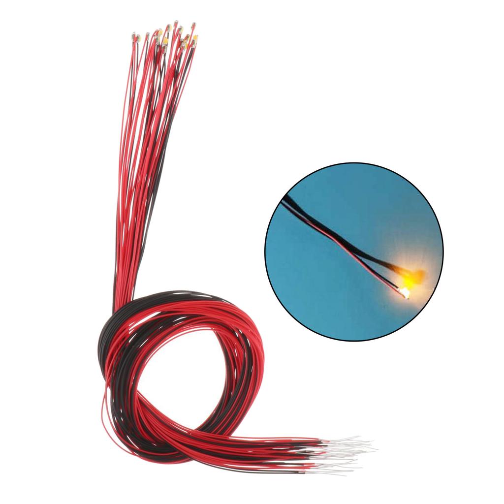 10/20 Stück 0805 Vorverdrahtete SMD LED Leuchtdiode Mikro-Litz Länge 11,8 Zoll Elektronische Komponente Modell Verdrahtete LED-Leuchten