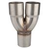 Universal Stainless Exhaust Y Pipe Adapter 2.5in OD Inlet To 2.5in ID Dual