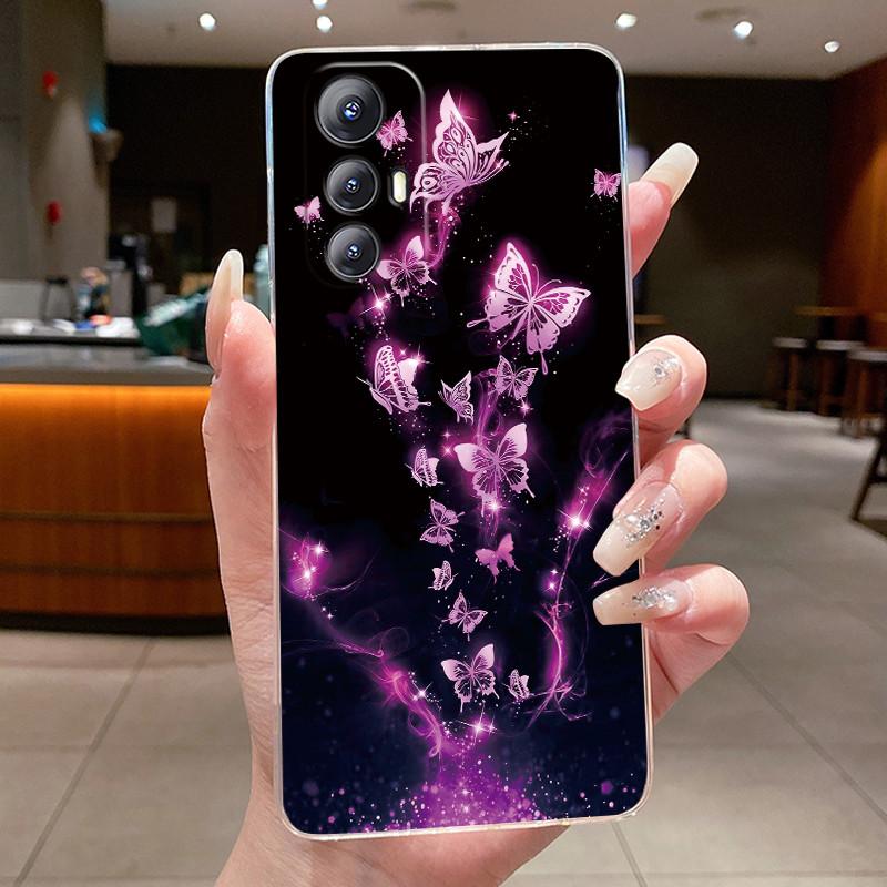 Für Cubot Max 5 Hülle 2024 Silikon Weiches TPU Handyhülle Für CubotMax5 Cover Luxus Mode Schmetterling Blumen Klare Stoßstange Schale