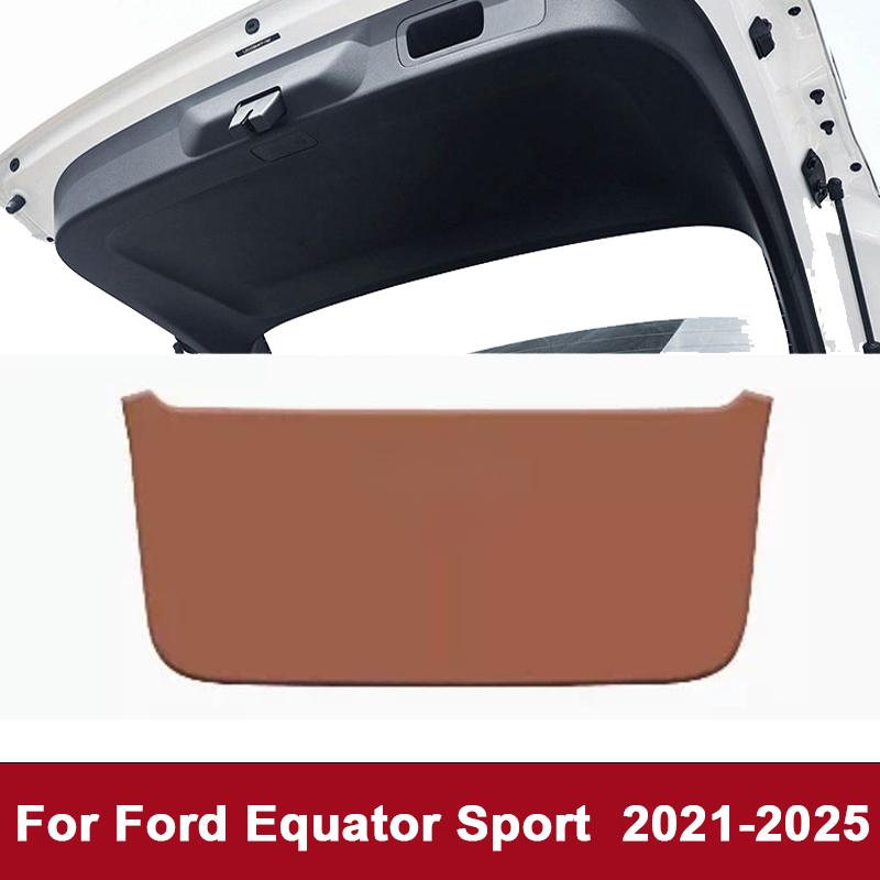 For Ford Equator Sport Equator -2024 2025 Car Boot Tailgate Kick Pad Leather Anti Kick Anti-dirty Trunk Door Mat Protection