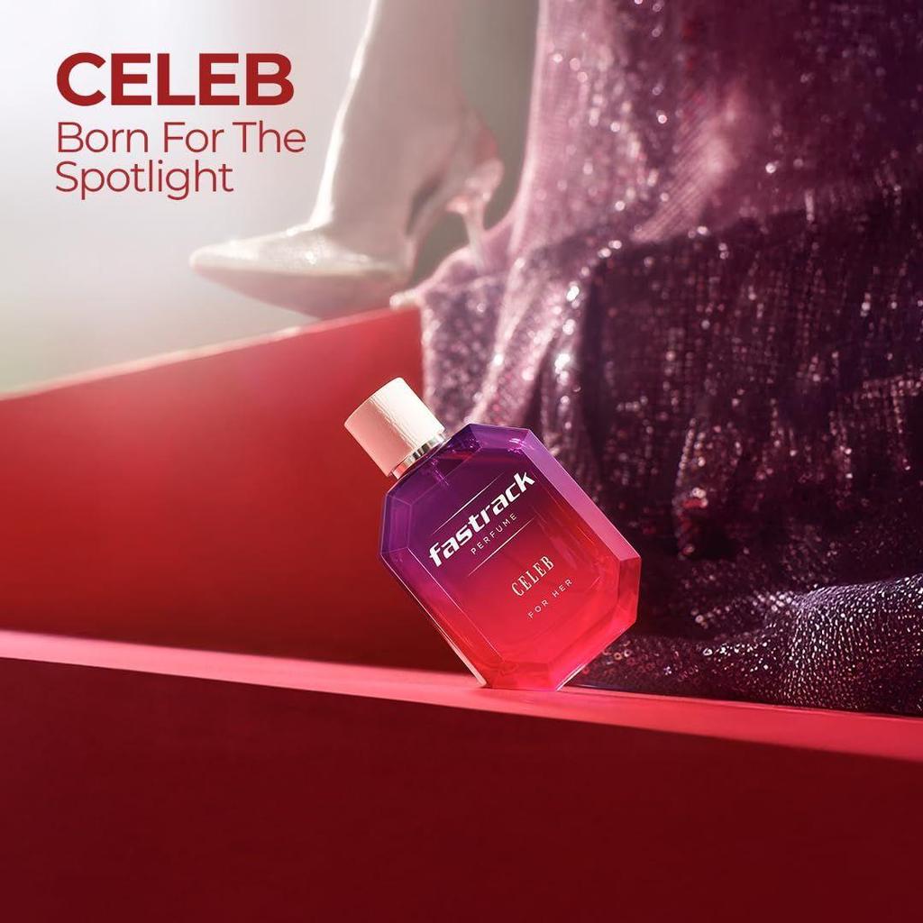 Fastrack Perfume Celeb |Perfume for Women | 100ml EDP | Long lasting perfume | Notes of Pink Pepper, Praline & White musk |Crafted in France|