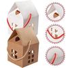 20pcs Candy Cookie Gift Boxes House-Shaped Paper Packaging Containers For Wedding Party Favor Chocolate Snacks Storage Treat