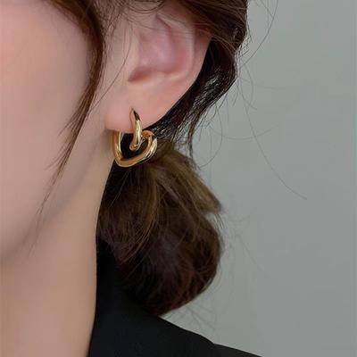 Hollow Love Heart Geometric Earrings for Women Girls Minimalist Elegant Classic Ear Buckle Wedding Bride Jewelry Gifts