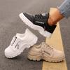 Fashionable New Comfortable Women's Vulcanized Shoes Elegant Solid Color Lace Up Thick Soled Casual Shoes In Spring and Autumn