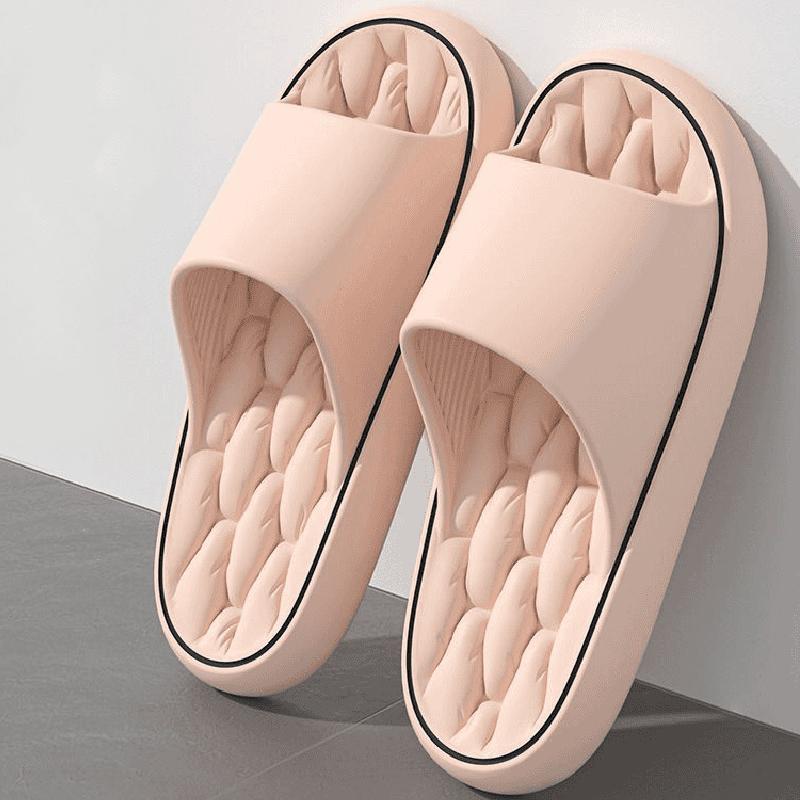 Unisex Colorful Flip Flops Door Slides Simple Super Light Fashion Soft Slippers Bathroom Elastic Shoes Beach EVA