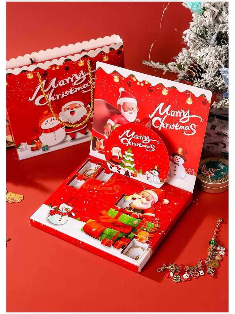 Christmas Joy Blind Box: 40-Piece Pop-It Bracelet Toy Set for Kids