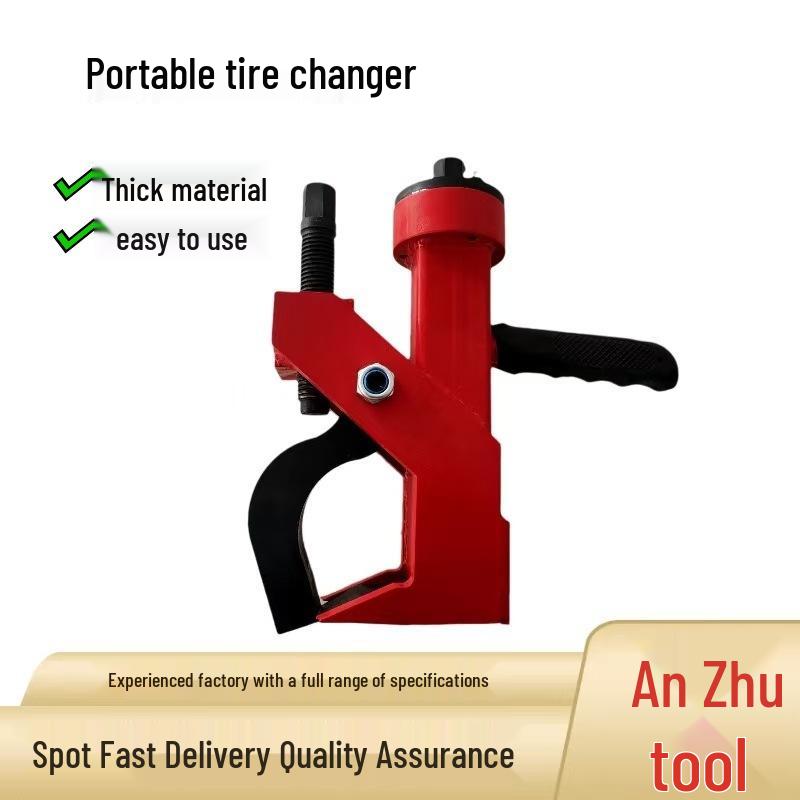 Portable Tire Changer and Lever Machine with Air Wrench for Large Vehicle Tires