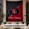 Custom Text Tapestry Boston Red Sox Print Wall Tapestry Indoor Living Room Wall Decor
