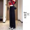 Petite Gray Wide Leg High Waist Pants for Women - Spring/Autumn