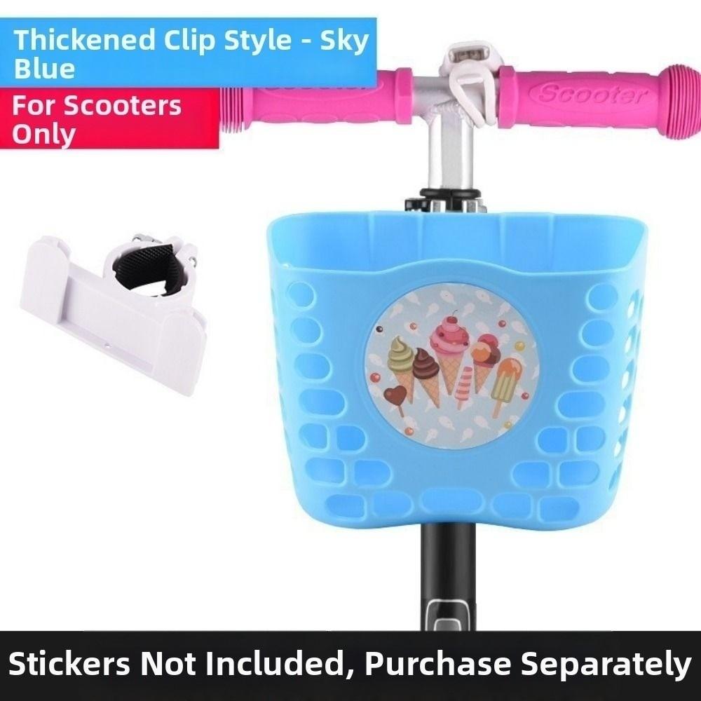 Cartoon Patten Bicycle Storage Plastic Student Front Basket  Bike Accessories