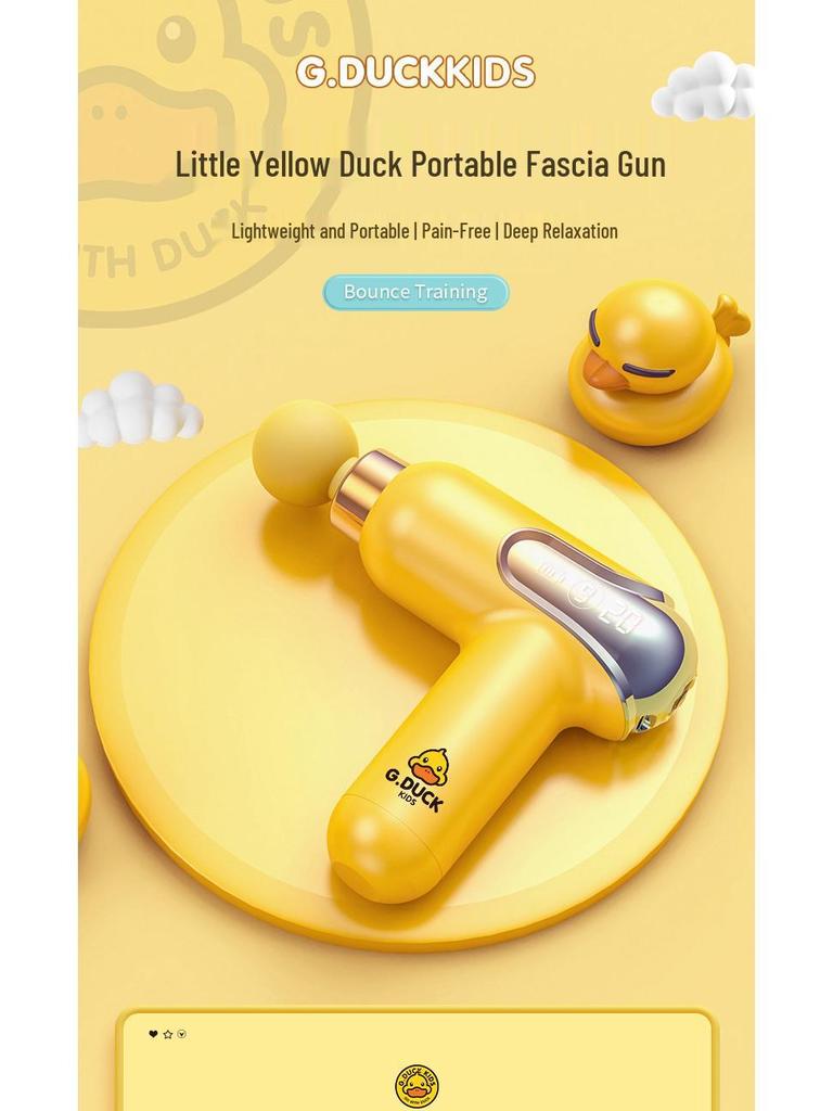 Smart LCD Mini Yellow Duck Muscle Massage Gun for Neck and Fascia