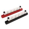 2PCS Battery Bus Bar Black Red DC12V to 48V 150A M6 Terminal 6 Stud for RV Car Ship Yacht Power Syst