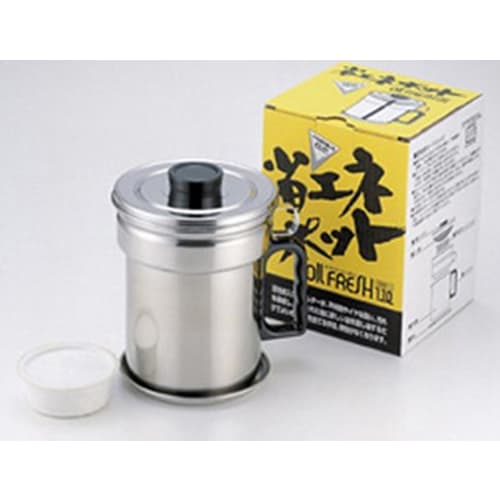 Odajima Energy-Saving Oil Pot, 1.1L (with Activated Carbon Filter)