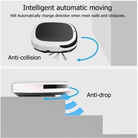 Aspirapolvere robot intelligente ricaricabile, aspirapolvere automatico per polvere, aspirapolvere elettrico domestico, aspirapolvere a secco e bagnato ricaricabile