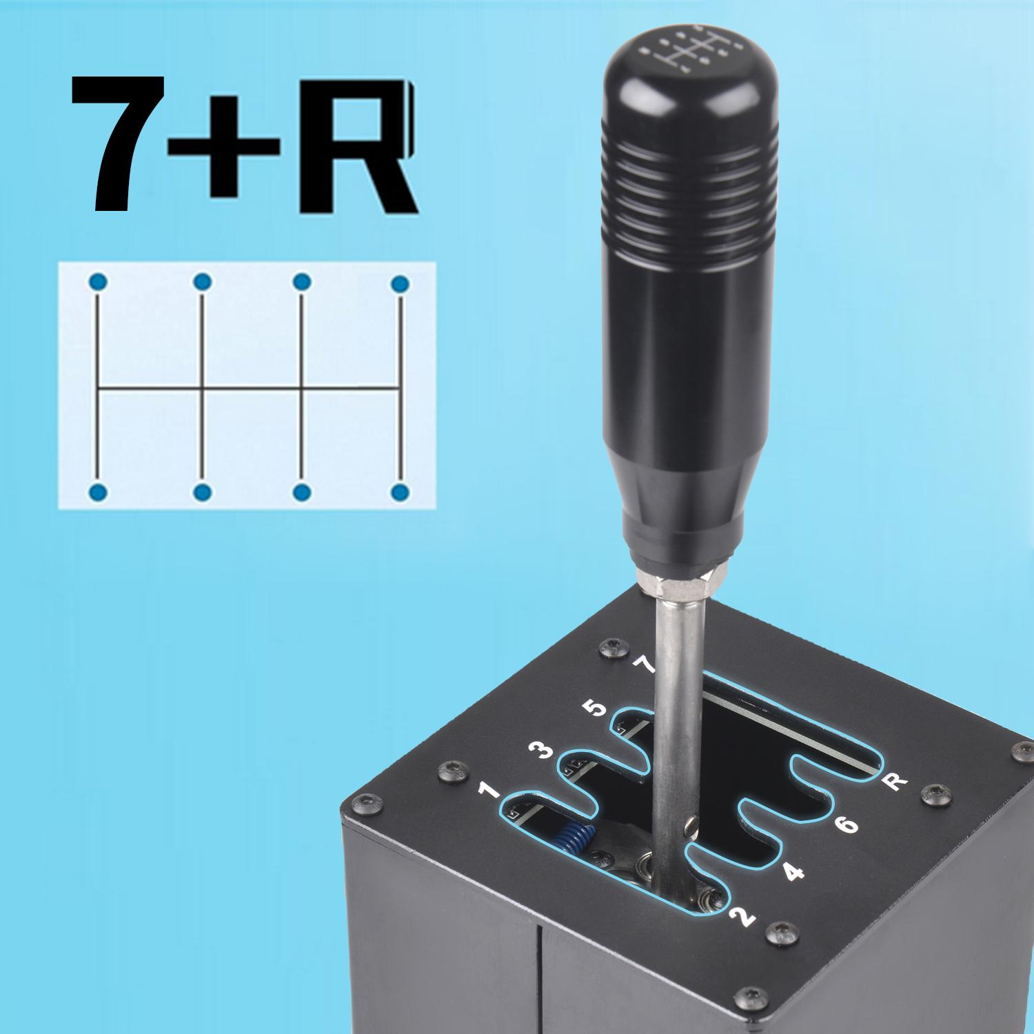 PC USB H Gear Shifter For Logitech G27 G29 G25 G920 For Thrustmaster T300RS/GT Shift Knob ETS2 Simracing Racing Game Straight Gear Shifter 7-R