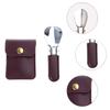 Calzador Plegable Portátil de Acero Inoxidable con Agarre Ergonómico de Cuero Calzador Portátil para el Hogar, Oficina, Viajes