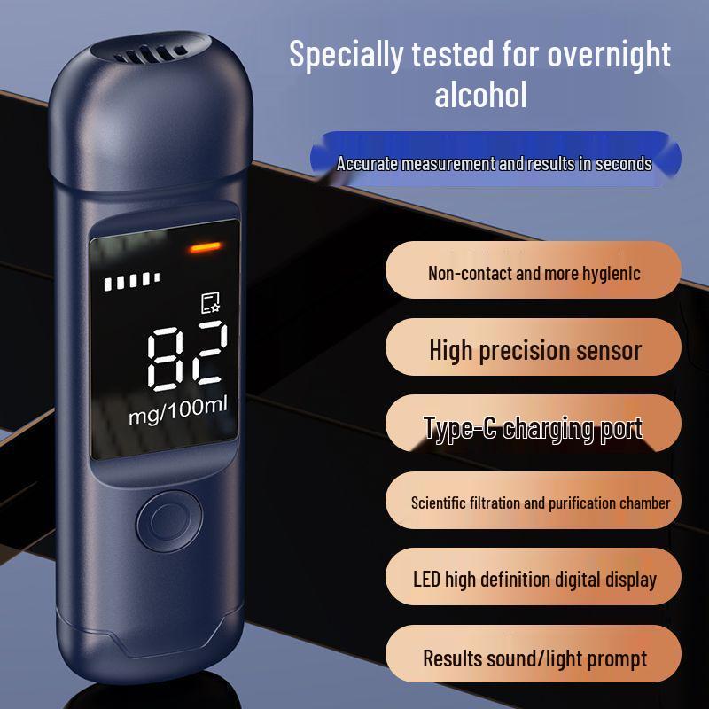 

High-Precision Home Breathalyzer for Alcohol Detection Instant Results, Type-C Charging