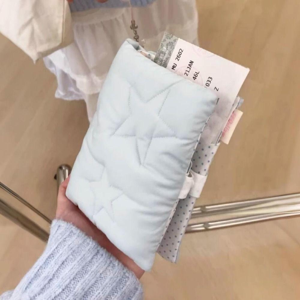 Star Fabric Passport Holder Travel Essential Organizer Korean Style Bank Card Holder Portable Travel Ticket Holder Travel