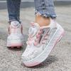 Stivali Sportivi a Quattro Ruote per Bambini Pattinaggio a Rotelle Come Scarpe Sportive Piatti Scarpe da Pattinaggio Scarpe Sportive Scarpe da Pattinaggio da Donna
