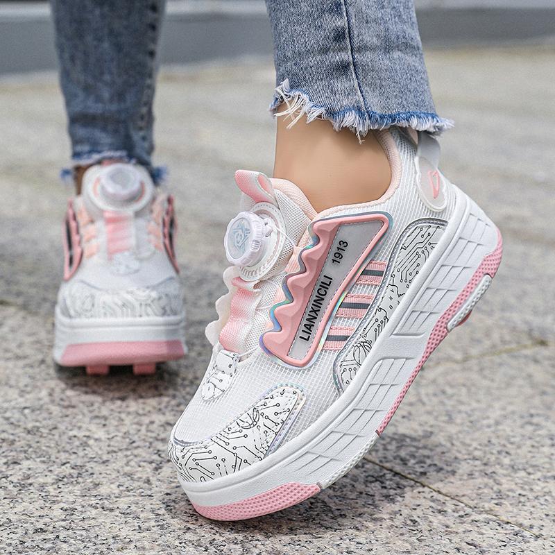 Stivali Sportivi a Quattro Ruote per Bambini Pattinaggio a Rotelle Come Scarpe Sportive Piatti Scarpe da Pattinaggio Scarpe Sportive Scarpe da Pattinaggio da Donna