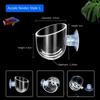 Plant Cup Pot Acrylic Aquatic Plant Cup Aquarium Decoration with Suction Holder Water Potted Planting Cup Aquarium Feeding Tool