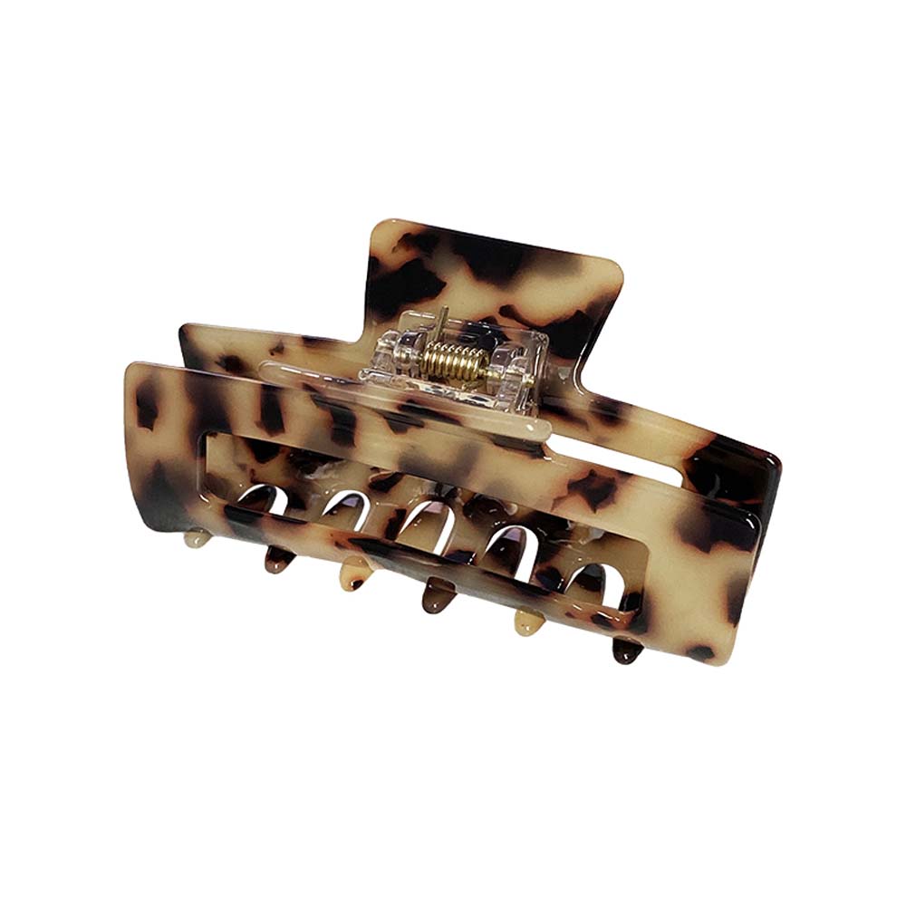 Retro Wild Leopard Women Acrylic Bath Clips Hair Claws Crab Clips Hairdress