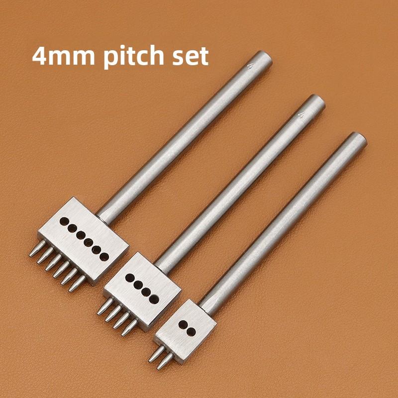 3PCS Leather Punching Die Set Manual Hole Punch Tool Multi Round Punch for Leather Crafting DIY Leather Working Handmade Tools