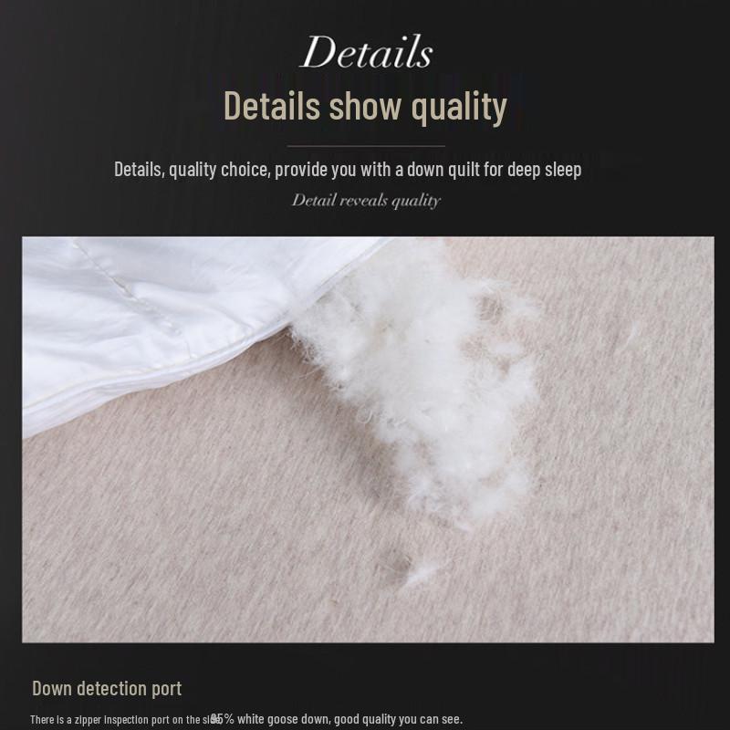 All-Cotton Thick Winter Quilt with White Duck Down - Cozy and Warm for Home or Hotel Use