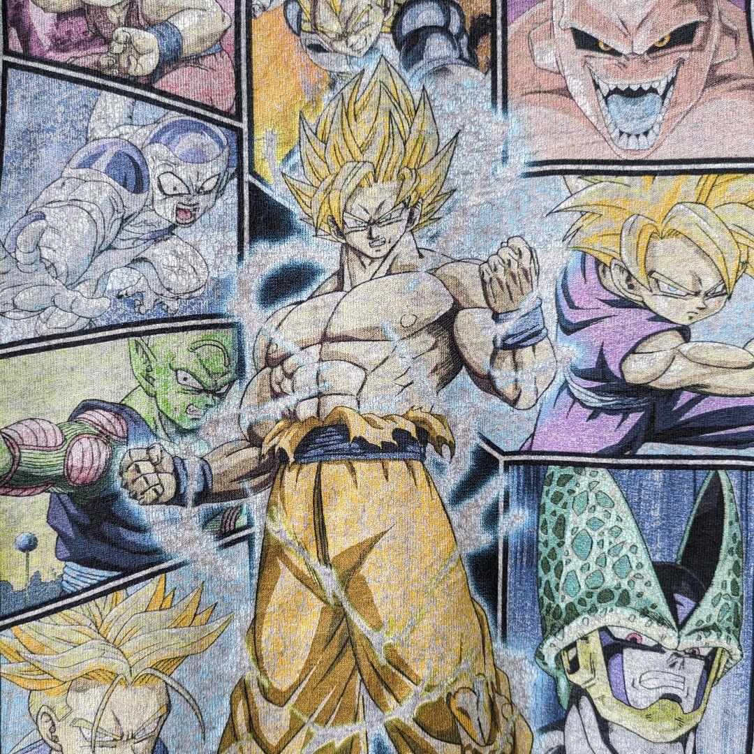 

[Б/У] Винтажная футболка аниме Dragon Ball, принт Супер Сайян Маджин Буу, черная
