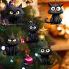 10/20Pcs Halloween Black Cat Hanging Decoration Indoor Outdoor Car Rearview Mirror 2D