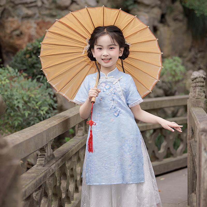 Girls' Summer Chinese Style Qipao Dress