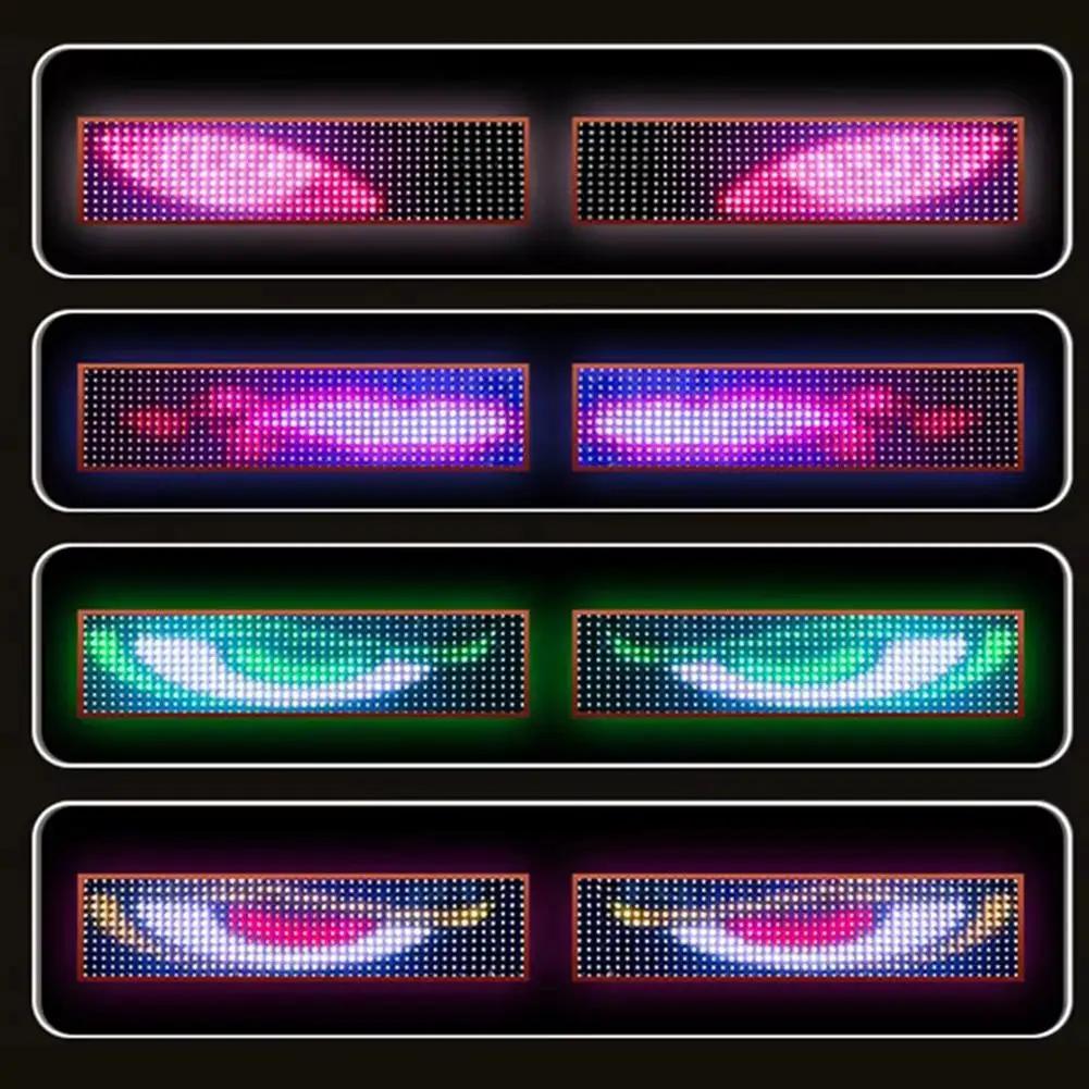 RGB Truck Car Devil Eye LED Pixel Panel Light Remote Control Soft Foldable Scrolling Panel Board Windshield