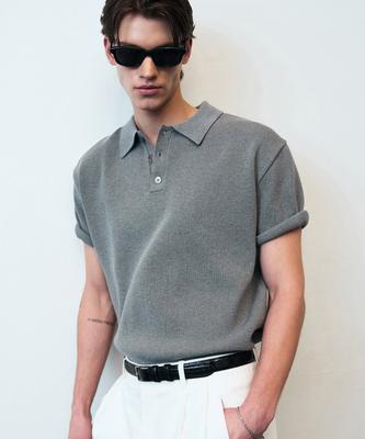 Beulleieo Torso Half Collar Knit [Grey]