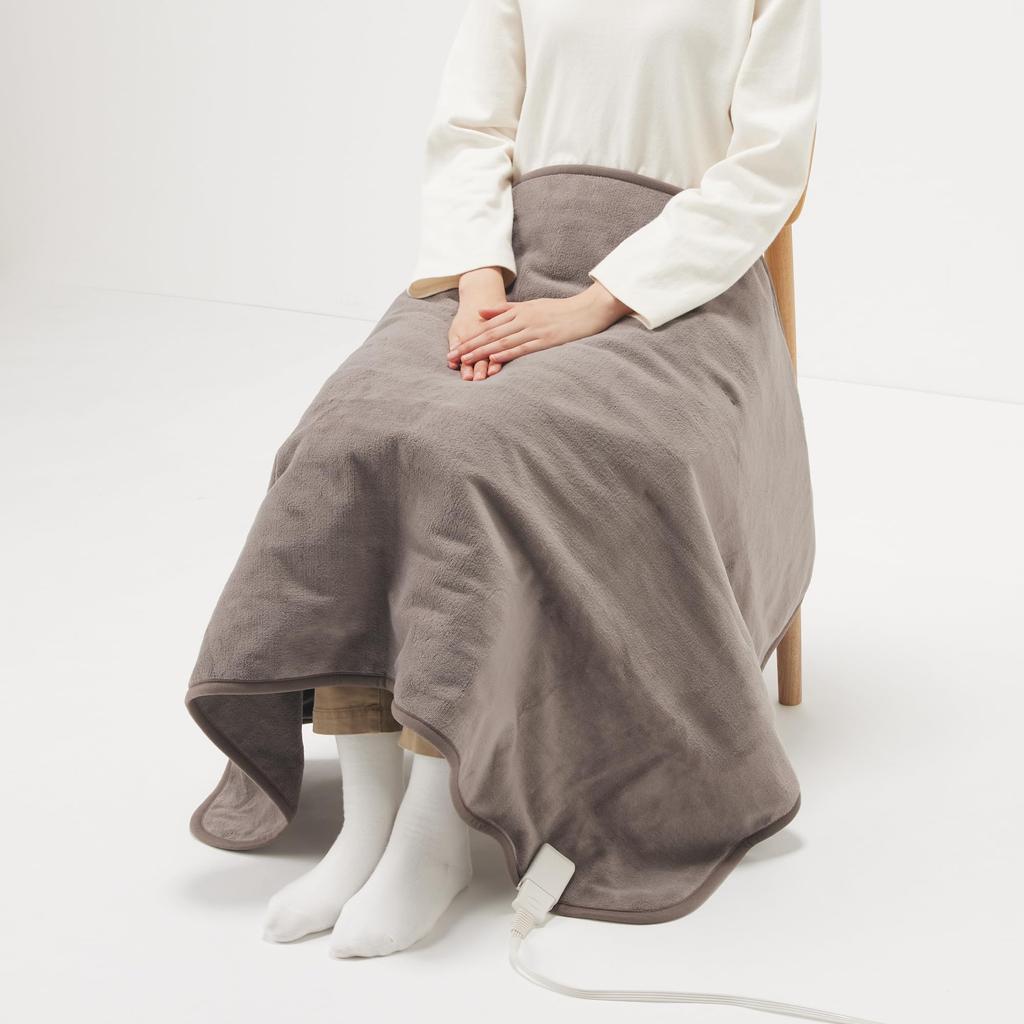 MUJI Vestível Elétrico Cor Escura Largura 130cm x Profundidade Cobertor, Bege, 80cm, MJ-EHB13DBEP/84390852