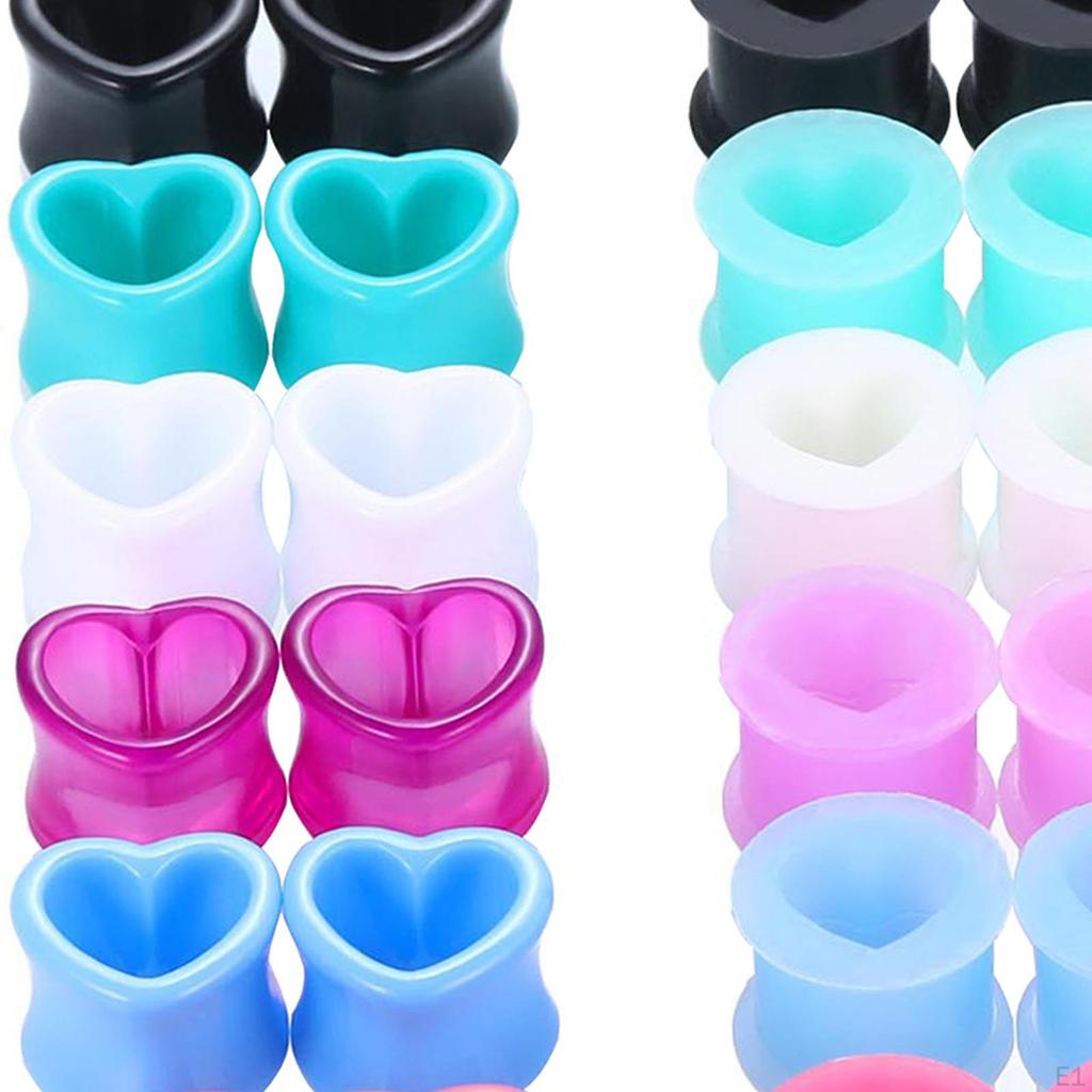 24 Ear Gauges Set Flexible for Men Double Flared Expander Stretchers