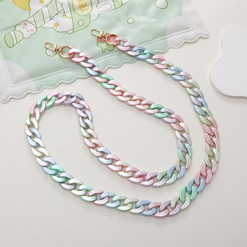 

Colored Acrylic Chain Phone Chain DIY Phone Case Hand Woven Single Shoulder Strap Diagonal Cross Chain
