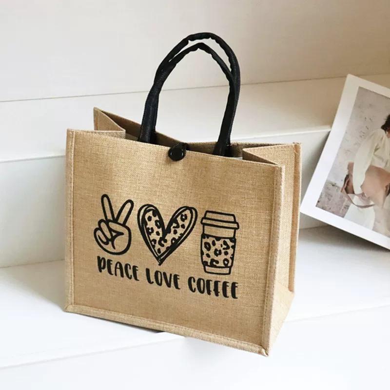Canvas bag large capacity linen handbag female mommy bag work commuting tote bag handbag shopping bag