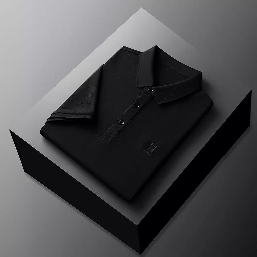 

Мужская рубашка поло Летняя футболка с коротким рукавом Мужская нижняя рубашка Повседневная рубашка поло с вышивкой XXXL