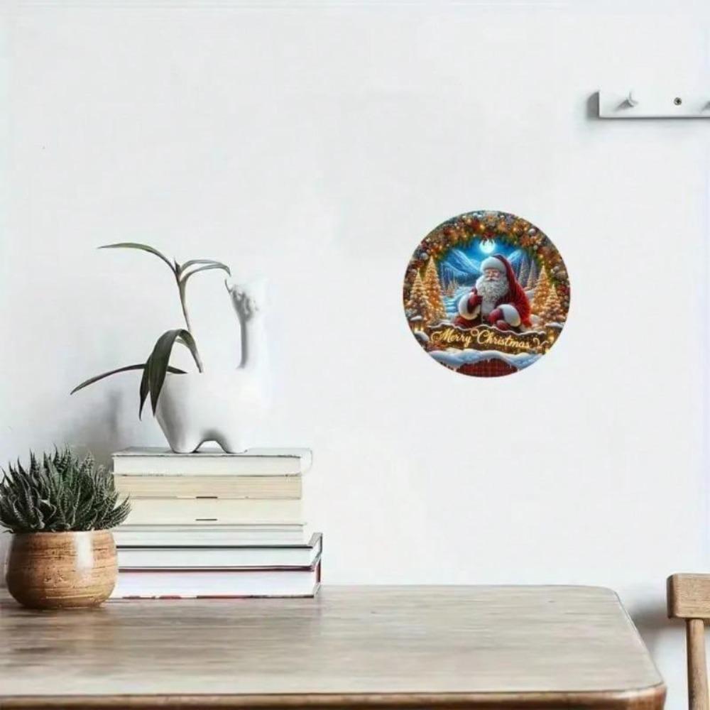 Vintage Metall Blechschild Weihnachtsmann Wandkunst Heimküchen Dekoration Rustikales Bauernhaus Geschenk