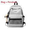 Luo Couples Backpack For Teens And Students With Durable Nylon Fabric And Casual Street Style