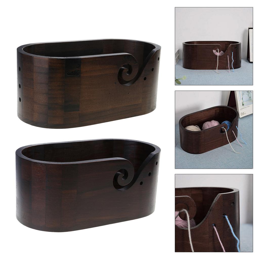 Oval Knitting Bowl Crocheting Bowl Wool Yarn Bowl Holder Knitting Bowl Wool Storage Bowl Knitting Accessories for Daily