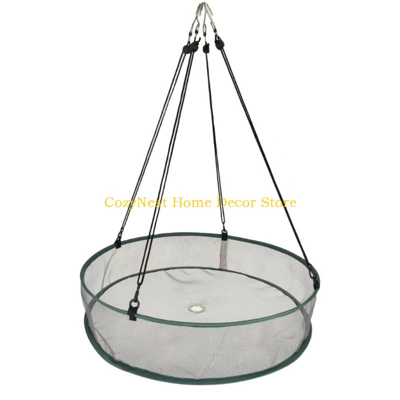 92MF Heavy Duty Hanging Bird Feeder Catcher Tray with Fiberglass Mesh for Outdoor Garden Debris Collecting