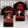 Populaire Groupe de Heavy Metal Rock Pantera Impression 3D Hommes Femmes T-shirt Col Rond Manches Courtes Hip Hop Haut Streetwear Décontracté T-shirts Adultes