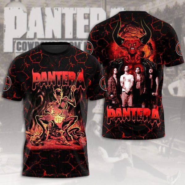 Populaire Groupe de Heavy Metal Rock Pantera Impression 3D Hommes Femmes T-shirt Col Rond Manches Courtes Hip Hop Haut Streetwear Décontracté T-shirts Adultes
